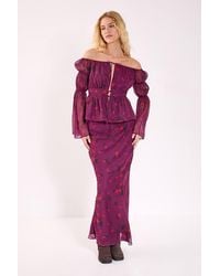 Nasty Gal - Floral Chiffon Bias Maxi Skirt - Lyst