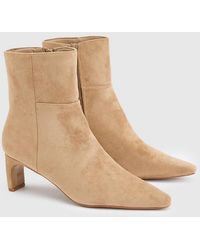 Wallis - Ellie Faux Suede Medium Stiletto Heel Ankle Boots - Lyst