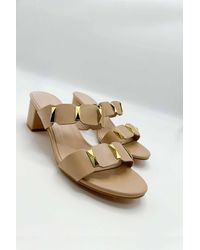 Miss Diva - Kolee Stud Detail Block Heel Mules - Lyst