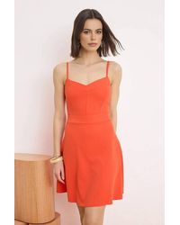 WOVCOR - Strappy Sweetheart Neck Mini A-Line Dress W/ Structured Fit - Lyst