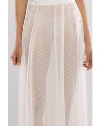 Goddiva - Polka Dobby Chiffon A Line Maxi Skirt - Lyst