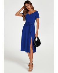 FS Collection - Bardot Midi Dress - Lyst