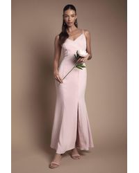 Coast - Strappy V Neck Satin Trim Bridesmaid Dress - Lyst