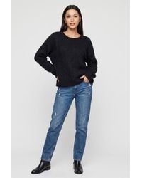 Gini London - Long Sleeves Jewelled Back Knit Jumper - Lyst