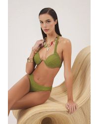 WOVCOR - Textured V-Wire Balconette Bikini Top - Lyst