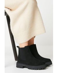 Oasis - Jinx Cleated Casual Chelsea Ankle Boots - Lyst