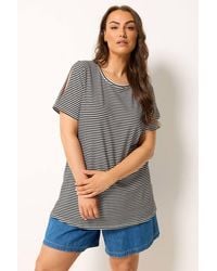 Yours - Stripe Swing T-Shirt - Lyst