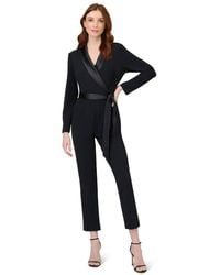 Adrianna Papell - Crepe Tuxedo Jumpsuit Dress - Lyst