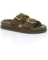AJVANI - Flatform Double Buckle Footbed Sandals - Lyst
