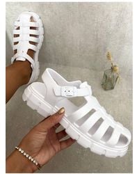 IKRUSH - Janelle Summer Round Toe Strappy Chunky Sandals - Lyst