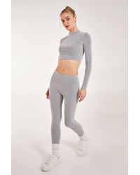 Pink Vanilla - Two Tone Rib Leggings - Lyst
