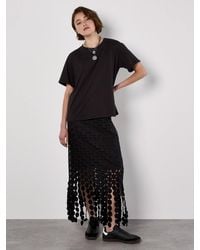 Apricot - Guipure Circle Lace Fringe Maxi Skirt - Lyst