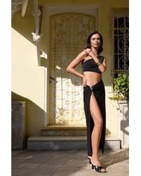 WOVCOR - Cut Out Ring Detail Beach Maxi Dress W/ Split - Lyst
