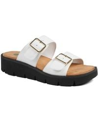 Pavers - Wide Fit Cushioned Buckled Sandals - Lyst