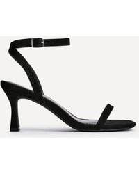 Linzi - Elevate Faux Suede Barely There Stiletto Heeled Sandals - Lyst
