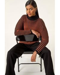 Roman - Colour Block Stripe Knit Jumper - Lyst