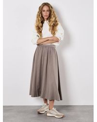 Apricot - Soft Woven A-Line Midaxi Skirt - Lyst