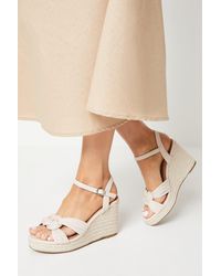 Oasis - Gwenyth Knot Front Twist Wedges - Lyst