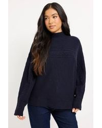 Wallis - Petite Placement Cable Knit Jumper - Lyst
