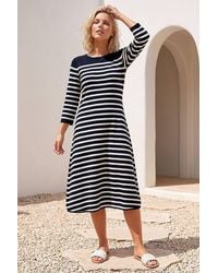 Roman - Petite Stripe Knitted Midi Dress - Lyst