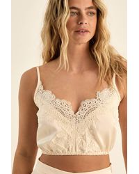 Nasty Gal - Premium Satin Lace Trim Bralet - Lyst