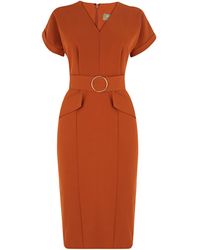 oasis buckle wiggle dress