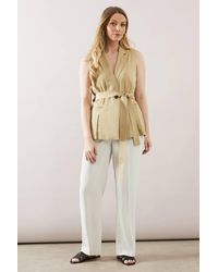Wallis - Sleeveless Belted Waistcoat - Lyst
