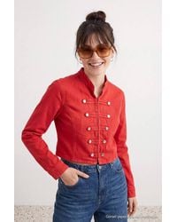 WOVCOR - Long Sleeve Hook Closure Denim Jacket - Lyst