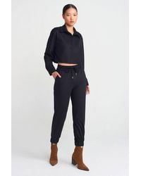 Dilvin - Faux Suede Jogger Pants - Lyst