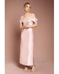 Coast - Honoured Twill Bardot Column Midi Bridesmaid Dress - Lyst