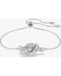 Swarovski - Matrix Rhodium Plated Zirconia Knot Bracelet 5731101 - Lyst
