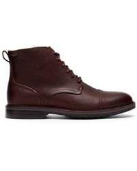 Clarks - Aldwin2 Cap Leather Ankle Boots, Lace Up - Lyst
