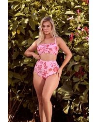 Yours - Shell Print Super High Waist Bikini Brief - Lyst