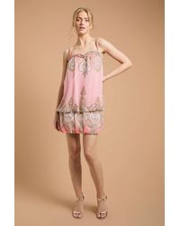 Oasis - Rope Detail Neckline Bubble Hem Mini Dress - Lyst