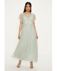 Oasis - Premium Delicate Lace Maxi Dress - Lyst