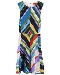 Missoni - Preloved Zig-Zag Patterned Knit Sleeveless Dress - Lyst