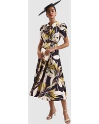 Phase Eight - Bella Puff Sleeve Printed Shirt Dress - Lyst
