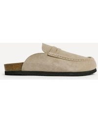 Linzi - Poet Real Suede Leather Mule Loafers - Lyst