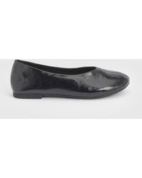 Dorothy Perkins - Faith: Bonnie Faux Patent Leather Seam Detail Ballet Pumps - Lyst