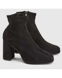 Oasis - Sienna Faux Suede High Block Heel Ankle Boots - Lyst