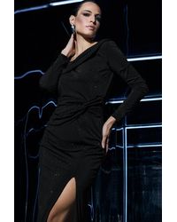 Star by Julien MacDonald - Diamante One Shoulder Maxi Dress - Lyst