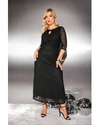 Yours - Glitter Maxi Dress - Lyst