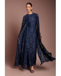 Coast - Lace Cape Gown - Lyst