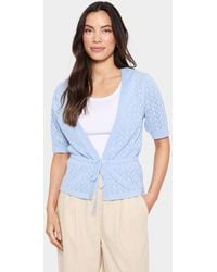 Saint Tropez - Karnasz Short Sleeve Tie Cardigan - Lyst