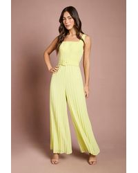 Coast - Seam Detail Pleated Wide Leg Jumpsuit - Lyst