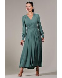 Jolie Moi - Petite Long Sleeve Soft Silky Jersey Max Dress - Lyst