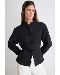 WOVCOR - Button Detail Fitted Blazer Jacket - Lyst