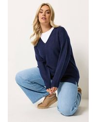 Yours - V-Neck Soft Touch Jumper - Lyst