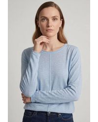 Izabel London - Long Sleeve Relaxed Lightweight Knit Top - Lyst