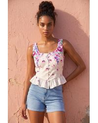 D.u.s.k - Floral Button Up Front Blouse - Lyst